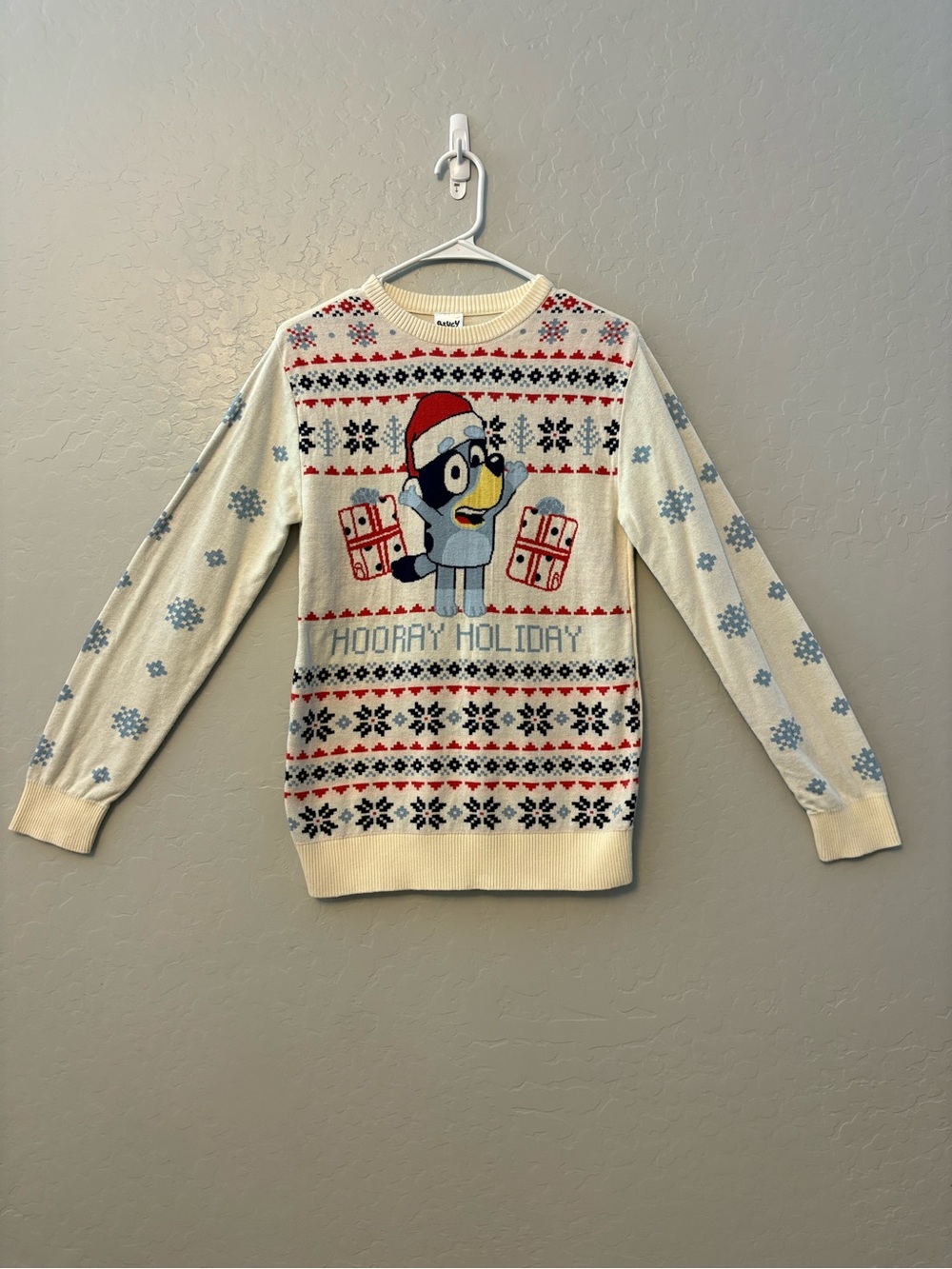 Bluey hooray holiday christmas holiday sweater kids size xl